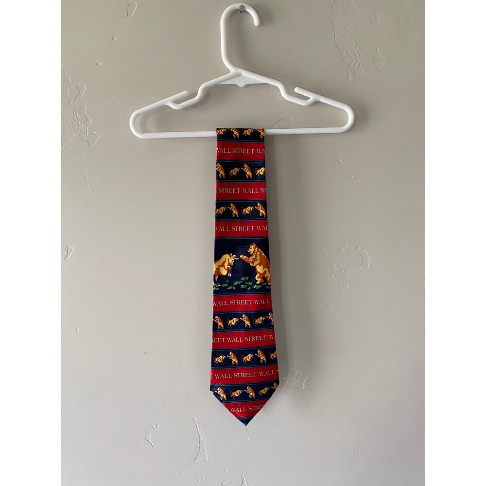 Steven Harris Wall Street Blue and Red Mens Tie